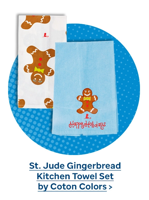 St. Jude Joyful Gingerbread Kitchen Towel Set by Coton Colors